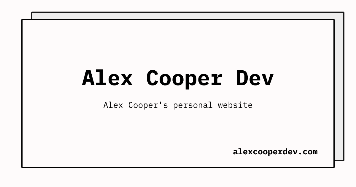 Alex Cooper Dev